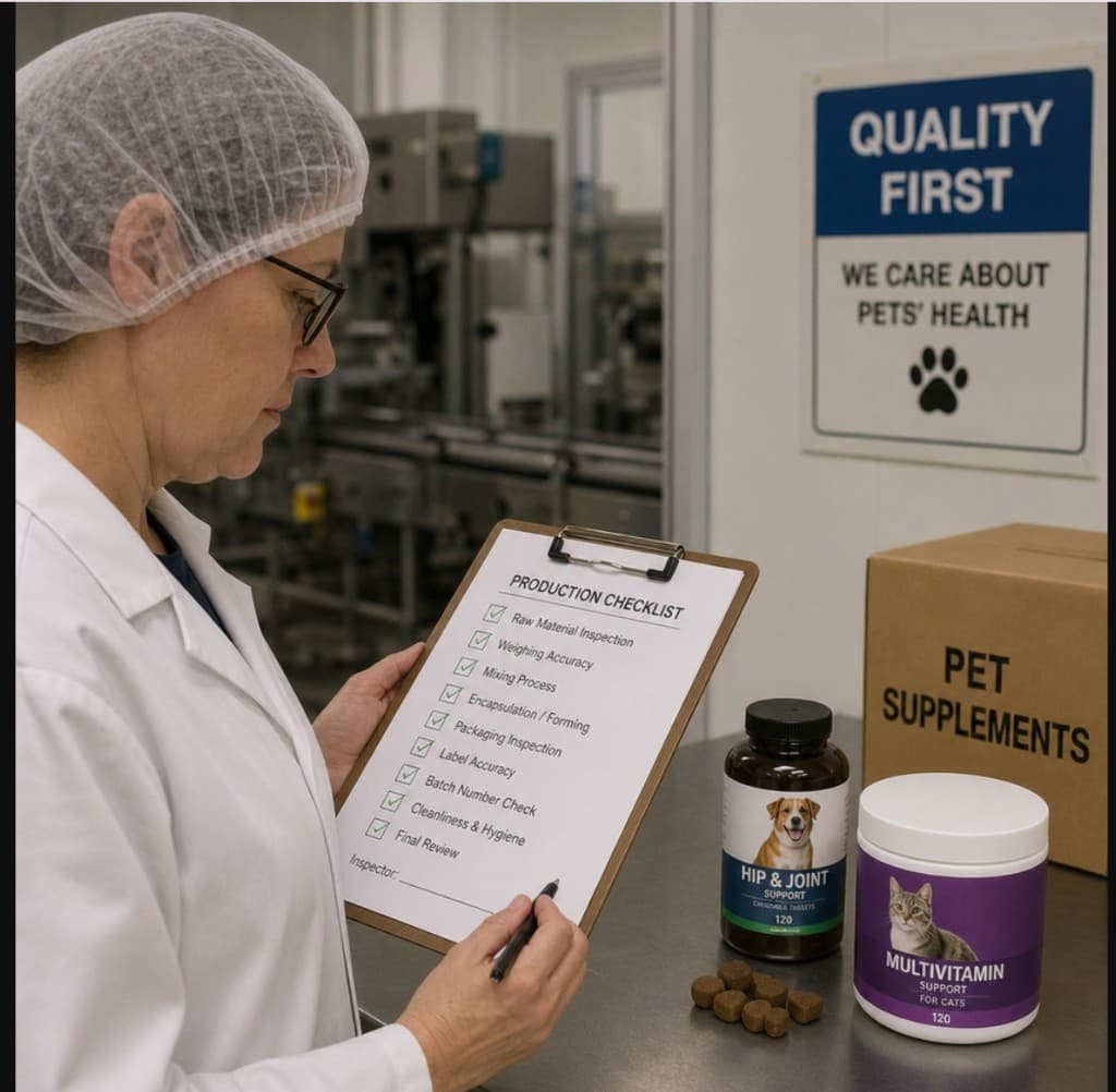 Pet Supplement OEM Quality Control Checklist: 15 Checks Before Mass Production