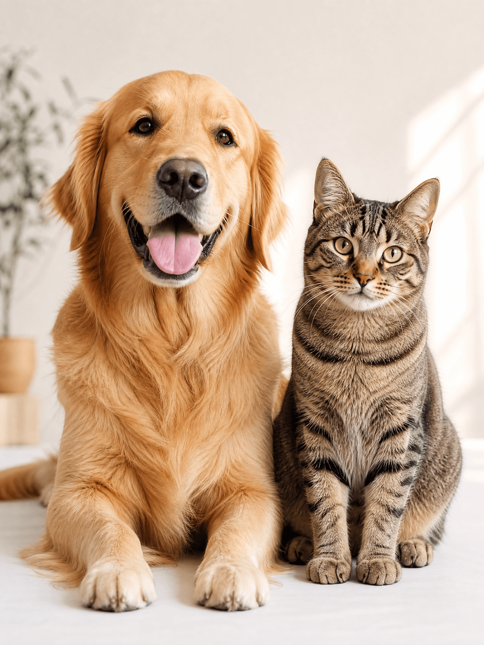Healthy dog and cat — EMBEPET pet supplement manufacturing