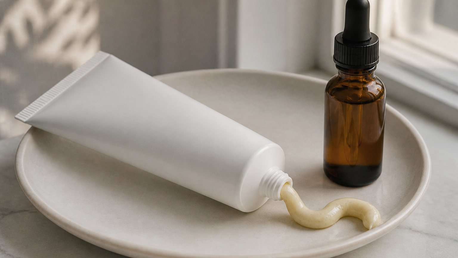 Hairball paste ribbon and an unlabeled squeeze tube