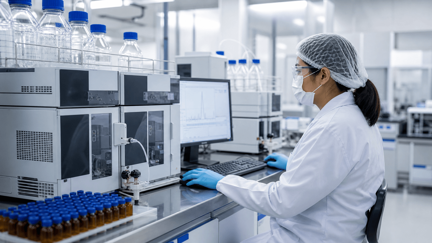 Pet supplement ingredient check in the quality lab
